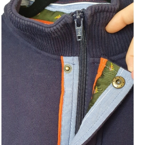 ORVIS‎ Quarter-Zip Pull Over Sweatshirt Navy Men's Size M Preppy Dressy Casual - Picture 9 of 15